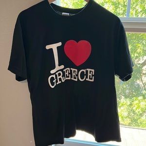 Graphic T shirt I love Greece